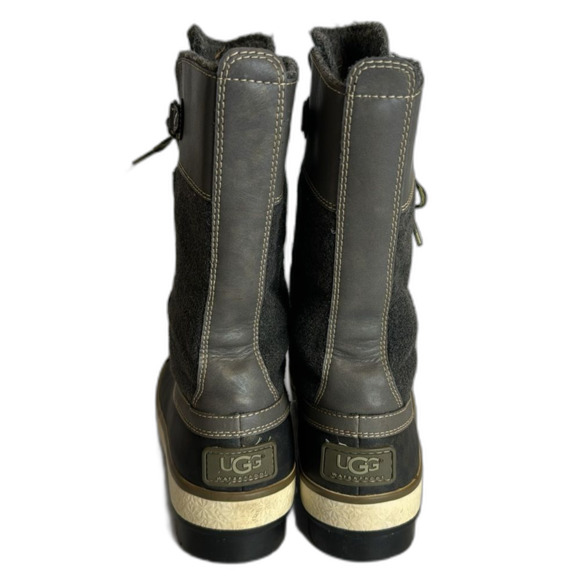 Ugg Baroness grey winter duck boot snow rainboots womens size 7 - Picture 7 of 10